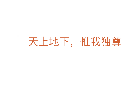 天上地下,惟我獨尊