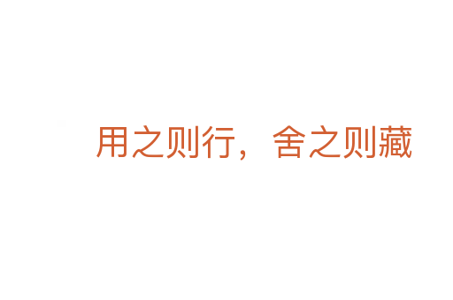 用之則行,舍之則藏