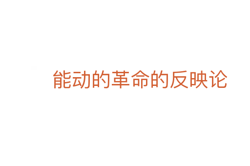 能動(dòng)的革命的反映論