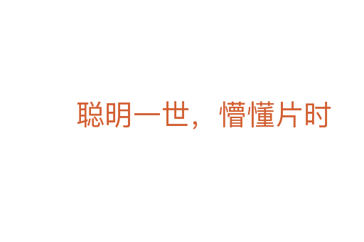 聰明一世，懵懂片時