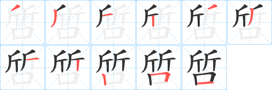 啠的筆順?lè)植窖菔?>
					
                    <hr />
                    <h2>啠的基本信息</h2>
                    <div   id=