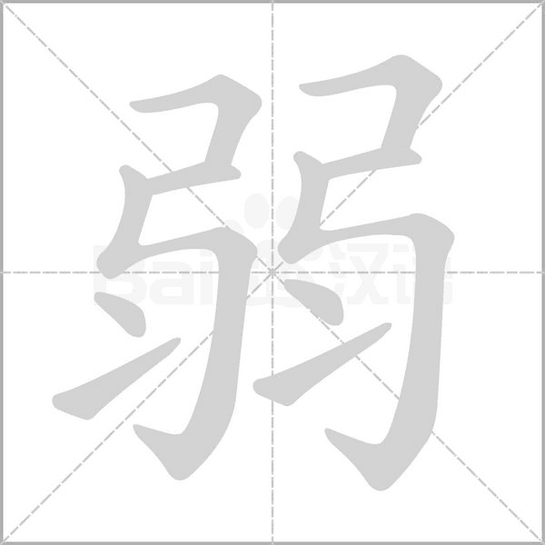 弱的筆順動(dòng)畫演示