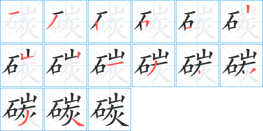 碳的筆順?lè)植窖菔?>
					
                    <hr />
                    <h2>碳的基本信息</h2>
                    <div   id=