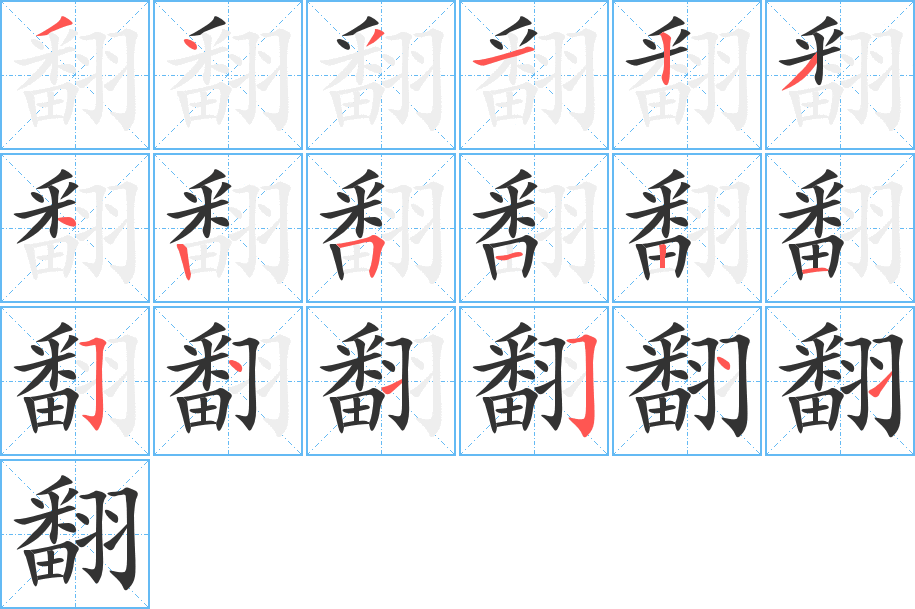 翻的筆順?lè)植窖菔?>
					
                    <hr />
                    <h2>翻的基本信息</h2>
                    <div   id=