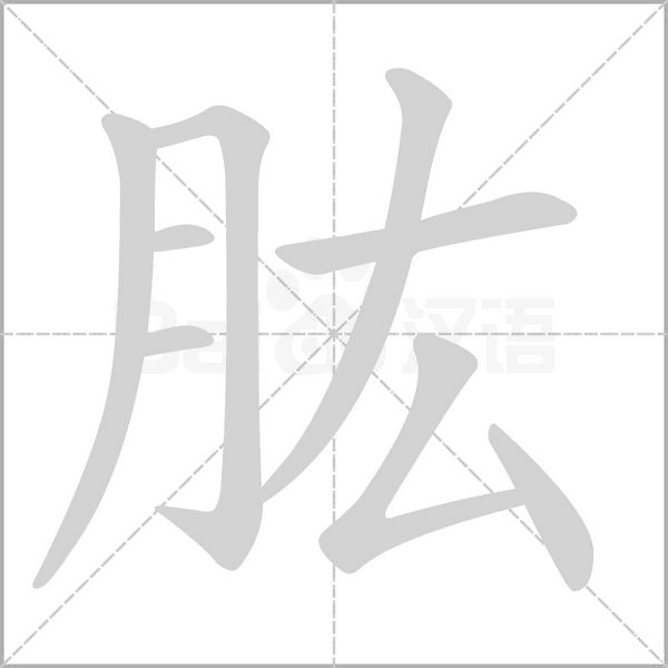 肱的筆順動畫演示