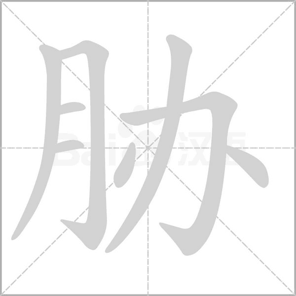 脅的筆順動(dòng)畫(huà)演示