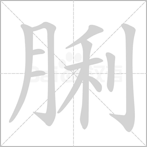 脷的筆順動畫演示