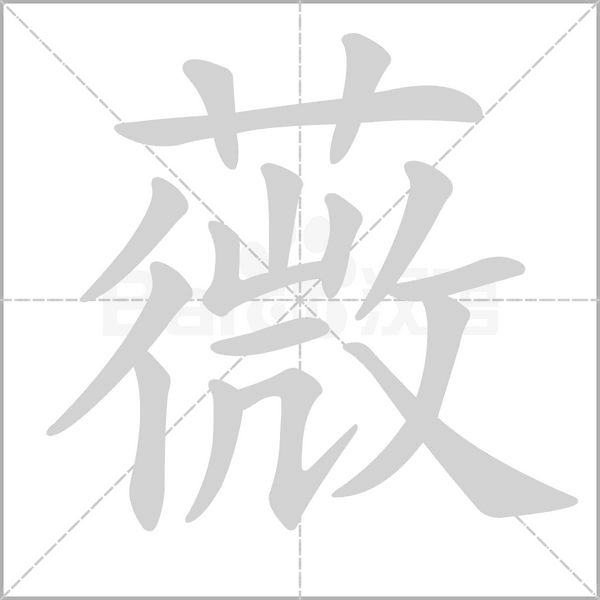 薇的筆順動(dòng)畫演示