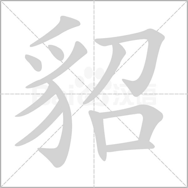 貂的筆順動(dòng)畫演示