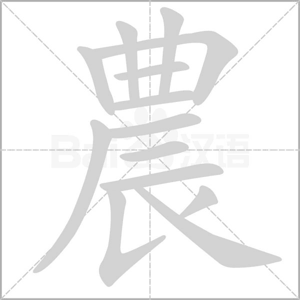 農的筆順動畫演示