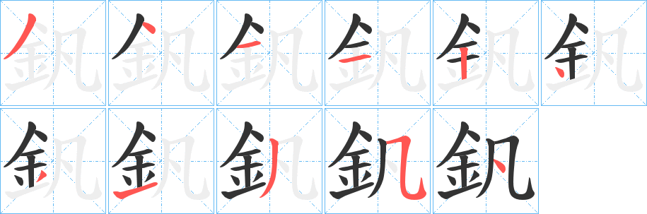 釩的筆順?lè)植窖菔?>
					
                    <hr />
                    <h2>釩的基本信息</h2>
                    <div   id=