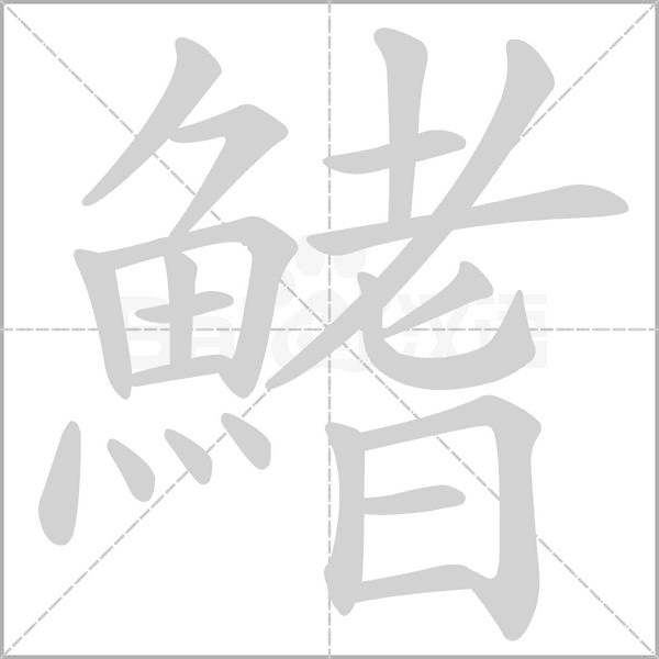 鰭的筆順動(dòng)畫演示