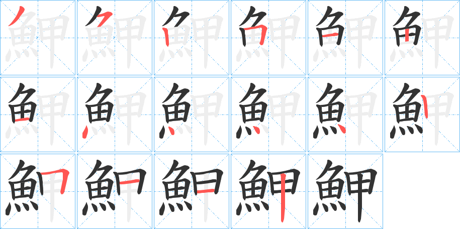 魻的筆順?lè)植窖菔?>
					
                    <hr />
                    <h2>魻的基本信息</h2>
                    <div   id=